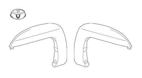 Genuine Toyota Front Arch Molding Extension RH LH 53847-35120-C0 53848-35120-C0