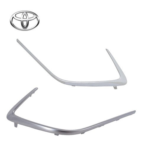 Genuine Toyota Corolla Bumper Chrome Garnish RH LH Set 52711-12390 52712-12070