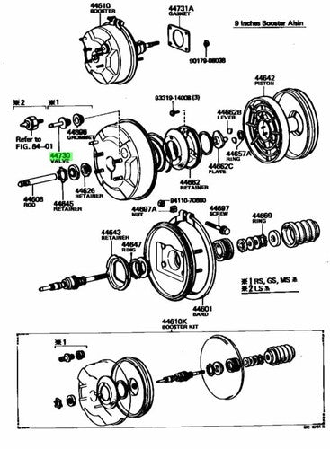 Genuine Toyota Brake Booster Vacuum Check Valve 44730-30010 Corolla Celica