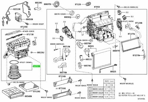 Genuine Toyota Lexus GS IS RC Crown Blower Motor with Fan 87103-30481