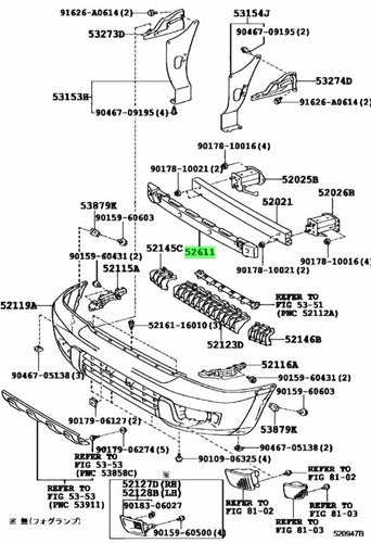Genuine Toyota 4Runner Front Bumper Energy Absorber 52611-35010 Hilux Surf