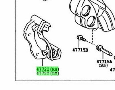 Genuine Lexus GS300 SC430 Front Caliper Mounting RH LH 47721-30180 47722-30100