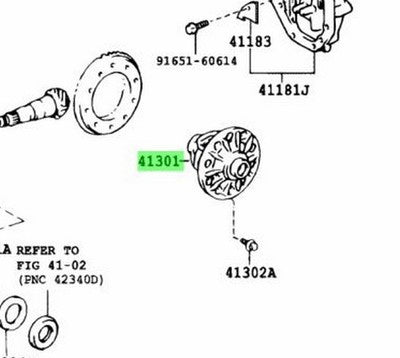 Genuine Lexus GS300 GS430 SC430 Rear Differential Case Sub-Assy 41301-50031