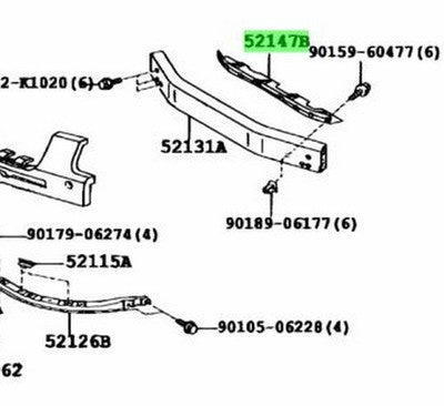 Genuine Lexus SC430 Front Bumper Mounting Bracket 52147-24030