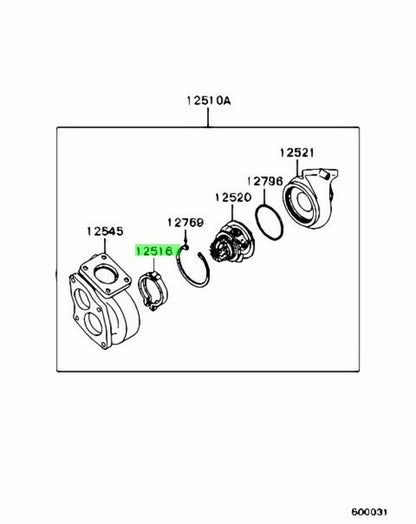 Genuine Mitsubishi Lancer Evo CT9A Turbo Housing Coupling MD6135701