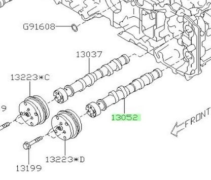 Genuine Subaru Engine Camshaft OEM 13052-AA8311