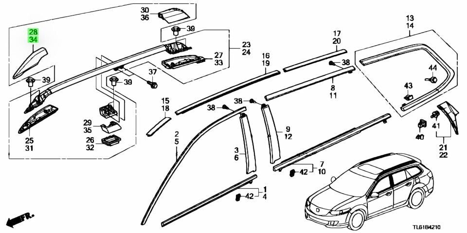 OEM Cover  Front *NH666M* R&L SET Accord Tourer DBA-CW2