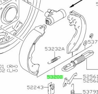 53200-81A11-000 Suzuki Shoe set,brake 5320081A11000, New Genuine OEM Part1