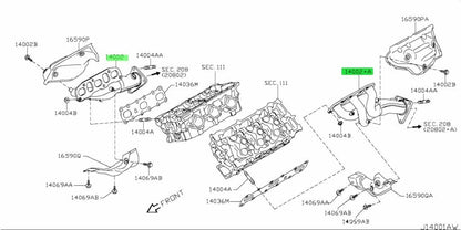 Nissan 350Z Infiniti G35 Exhaust Manifold LH RH Set 14002-JK21A JK21B OEM1