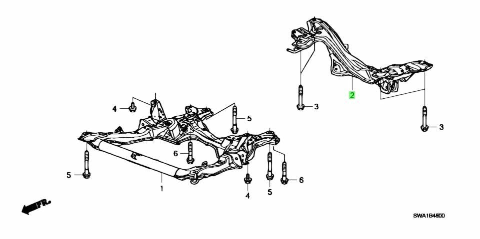 OEM BEAM, RR. CROSS Genuine Honda CR-V 50300-SWA-000