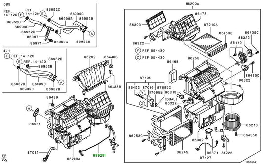 OEM Genuine Mitsubishi Outlander PHEV GG2W HARNESS,HEATER 8520A0710
