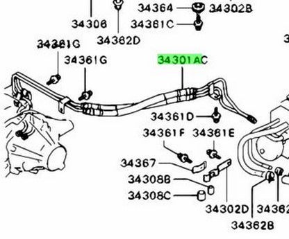 Genuine Mitsubishi Lancer Evo CT9A AYC Hydraulic Unit Hose MR5800251