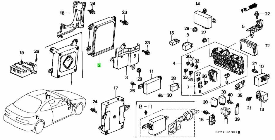 OEM Honda Integra DB8 DC2 P72-902 ECU 37820-P72-902 Genuine JDM AT0