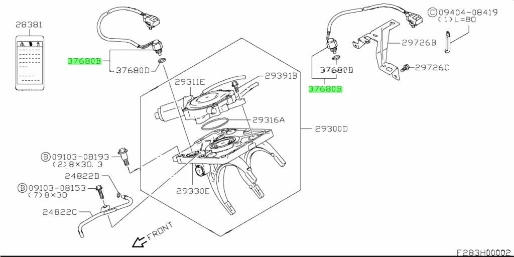37680-65J00-000 Suzuki Switch assy,4wd 3768065J00000, New Genuine OEM Part1