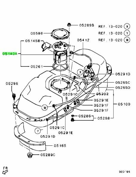 NEW Genuine Mitsubishi Fuel Tank Fuel Pump & Gauge Assembly OEM 1760A2101