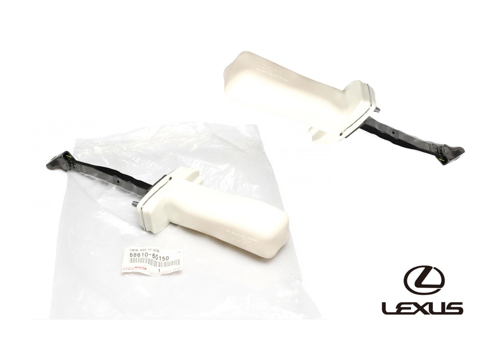 New Genuine Toyota Front Door Check Stopper LH RH Pair 68610-60150 68620-601500