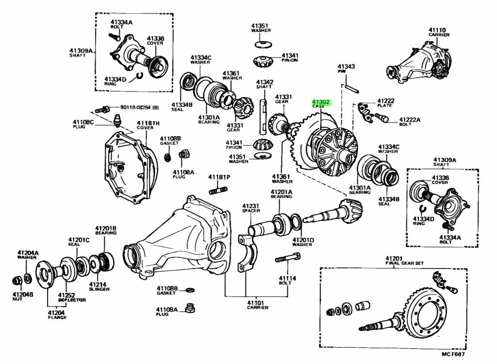 OEM Genuine Toyota Differential Case Lexus GS300 GS430 IS300 LX470 41311-22080