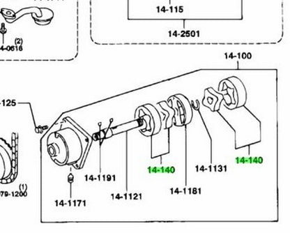 OEM Mazda RX-7 FD3S 13B Oil Pump Rotor N318-14-140 Genuine1