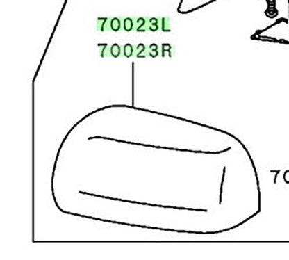 OEM Mitsubishi Pajero Montero COVER,DOOR MIRROR,OTR L&R 7632A261XB 7632A262XB1