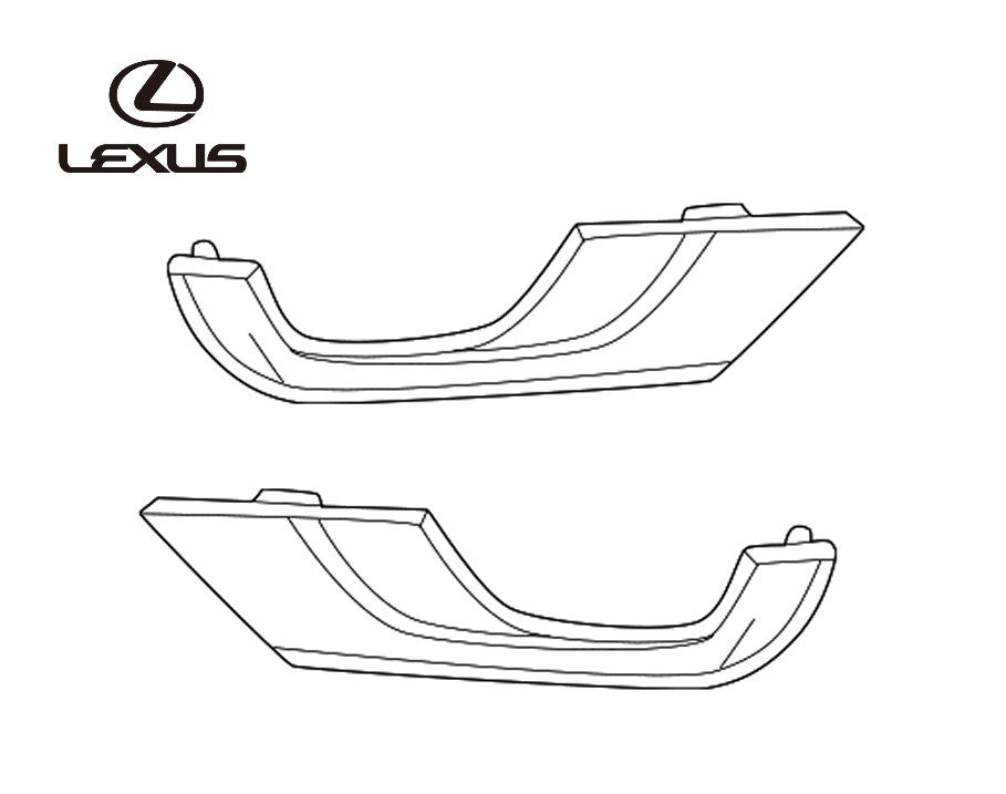 OEM MOULDING SUB FR BUMPER SIDE R&L SET Toyota Lexus LX 600 52702/52703-600300
