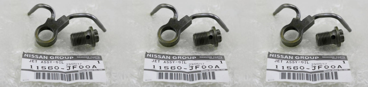 OEM Genuine Nissan GT-R R35 Engine Oil Jet Assembly 3PCS Set 11560-JF00A NEW0