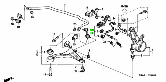 OEM SENSOR ASSY., FR. R&L SET HONDA CR-V LA-RD4 57455-S9A-013/57450-S9A-013