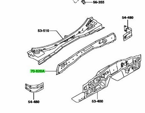 OEM COWL FRONT PANEL Genuine Mazda MX-5 / Miata N0017062YD1