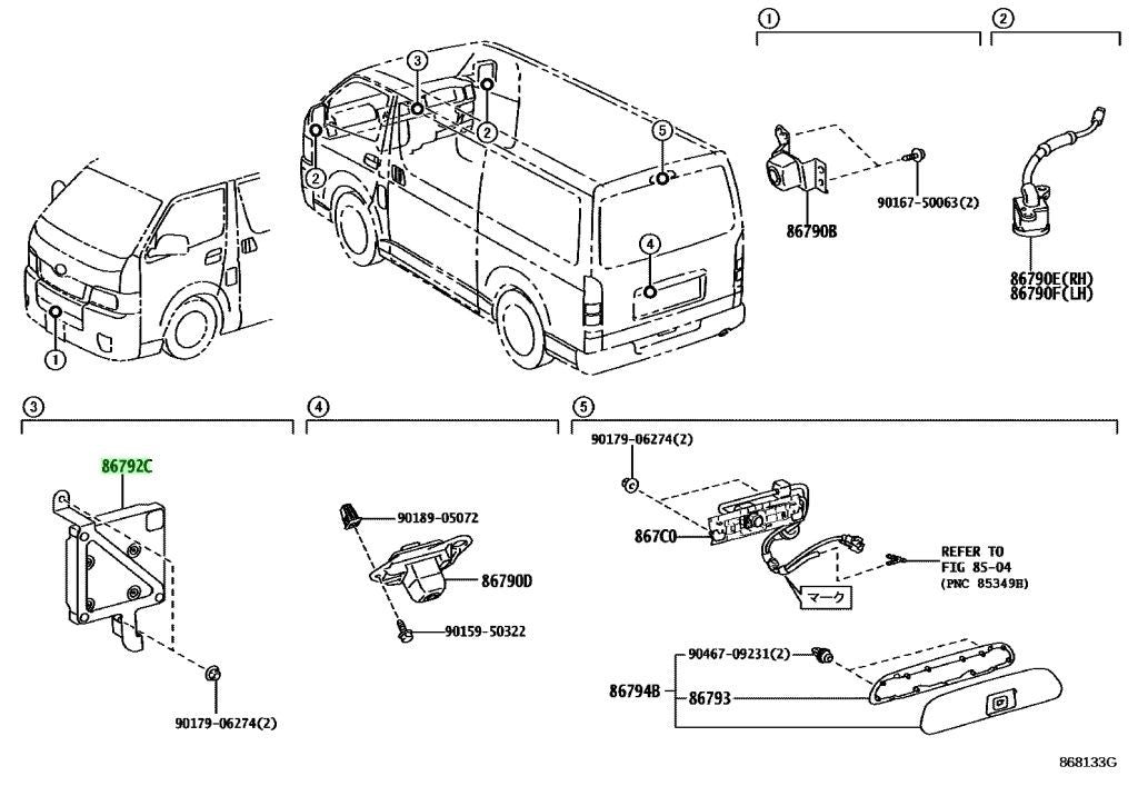 Genuine Toyota Hiace GDH201V Parking Assist Computer OEM 86792-260900
