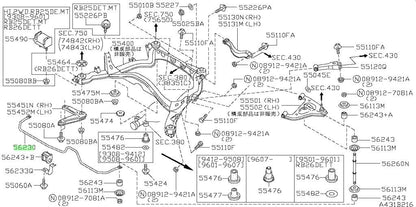 New Genuine Nissan Rear Stabilizer Sway Bar 56230-24U01 OEM0
