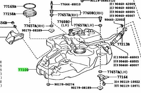 Toyota Lexus RX270 RX350 RX450h Fuel Tank Assembly 77001-481701