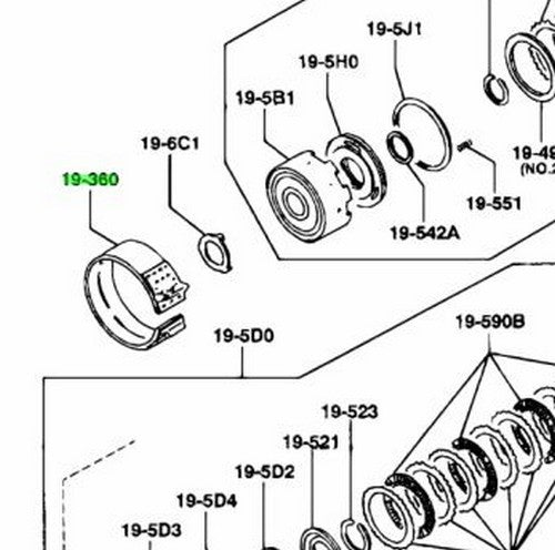 OEM Mazda RX-7 FD3S Eunos Cosmo JCES BV65-19-360 Brake Band Genuine AT1