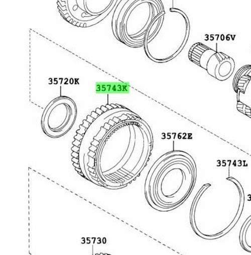 OEM Toyota Lexus Planetary RingGear AutomaticTransmission 35743-33040 35743330401