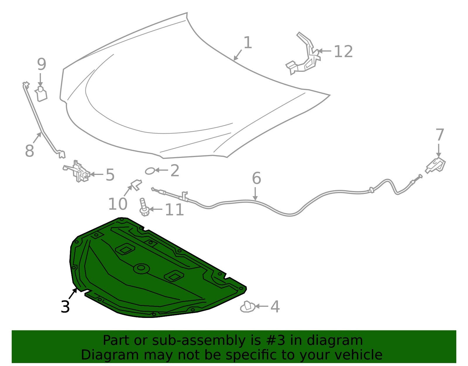 5334176020 Genuine Toyota INSULATOR  HOOD 53341-760201