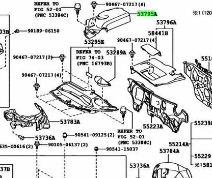 Genuine TOYOTA Lexus RX270/350/450H Engine Room SideCover 53795-48082 53795480821
