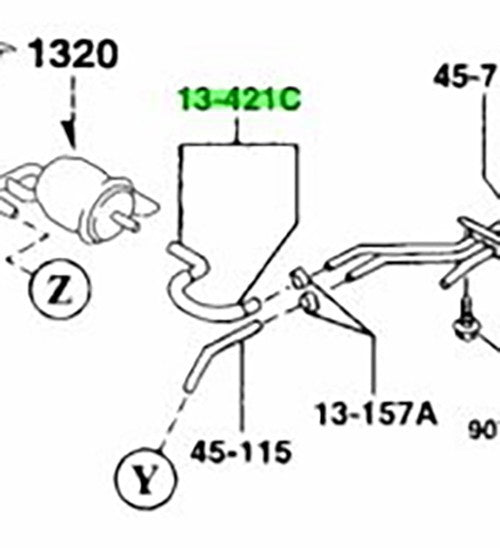 OEM MAZDA FUEL HOSE RX-7 FD3S N3A1-13-4101