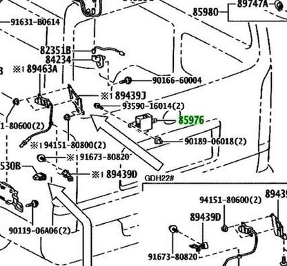 Genuine Toyota Hiace GDH201V Back Door Closer Relay OEM 85976-V30101