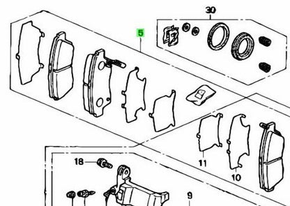 OEM Honda Civic EG EK Del Sol Front Brake Pad Set 45022-SR3-V00 Genuine1