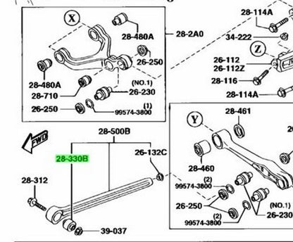 OEM Mazda RX-7 FD3S Rubber Bushing Genuine FD1-62-852Y1