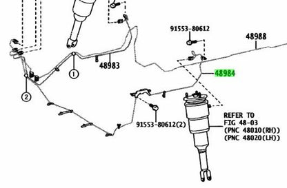 New Genuine OEM Part Toyota Tube height control, no.4 48984-50080 48984500801