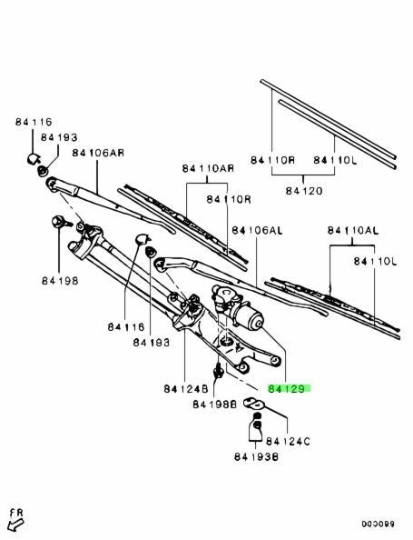 NEW Genuine Mitsubishi Windshield Wiper Motor OEM 8250A1560