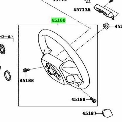 OEM Toyota Land Cruiser Prado 150 Urethane Steering Wheel Flaxen 45100-60670-E11