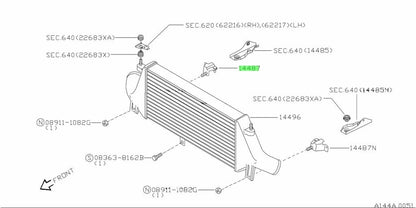 OEM Genuine Nissan Skyline GT-R R32 BNR32 Intercooler Bracket RH 14480-05U05 NEW1