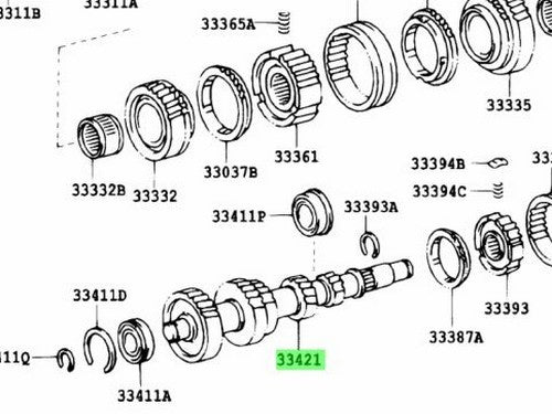 Genuine Toyota Counter Gear 33421-280541