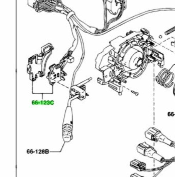 OEM Mazda COMBINATION SWITCH WIPER UNIT RX-7 FD3S F105-66-1351