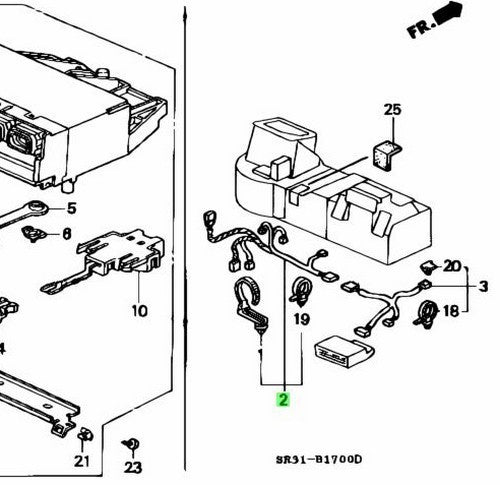 OEM Honda Civic EG Heater Sub Wire Harness A Genuine 32157-SR3-0001