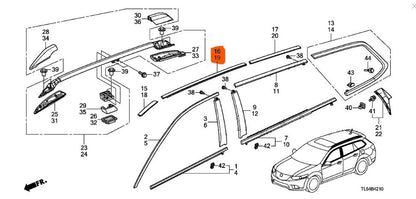OEM Acura 2011-2014 Acura TSX Center Roof Molding Assembly RH&LH SET
