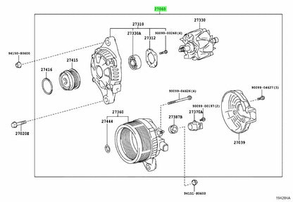 OEM Genuine Toyota RAV4 ZSA42L Voxy ZRR80G ZRR85W ALTERNATOR ASSY 27060-371901