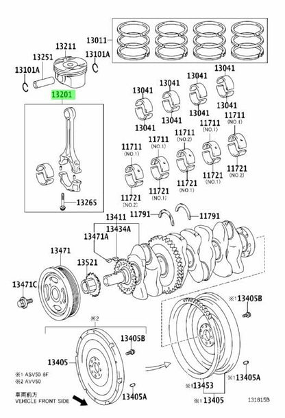 OEM Genuine Toyota Connecting Rod Sub AssemblyEngine 13201-39225-C0 1320139225C01