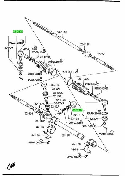 Genuine Mazda Ball Joint Set 1A0132280 OEM Auto Parts High Quality New1