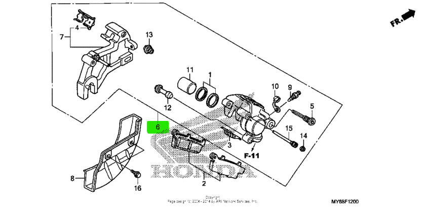 OEM Honda Genuine 2009-2023 XR650 CALIPER SUB ASSY RR. BRAKE New 43150-MFB-006